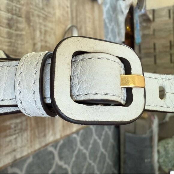 Tory Burch WhiteCrean Gold Miller Hobo Shoulder cross body like new - Picture 6 of 6